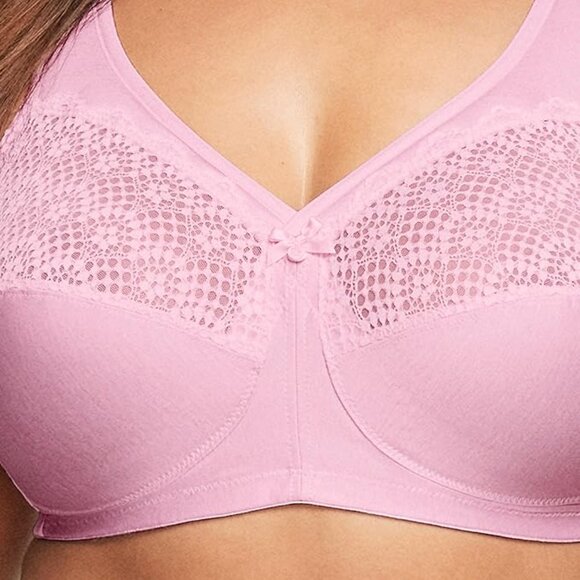 **Glamorise** Full Figure Magic Lift Moisture Control Wirefree Bra NWOT 46H 1064 - Picture 3 of 9